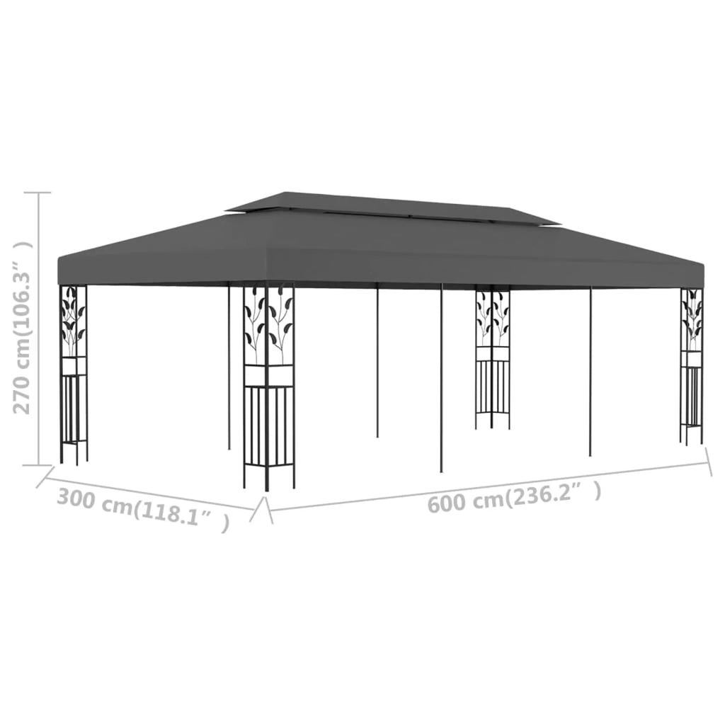 Blue Steel Frame Party Tent Gazebo Canopy Shelter O634315