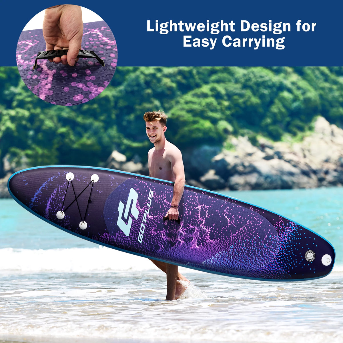 10.5' Inflatable Stand Up Paddle Board with Bag P714236