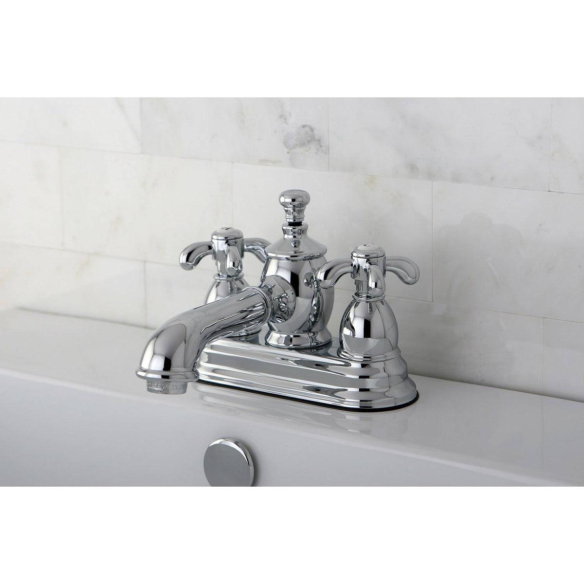 4x22 Centerset Bathroom Faucet, Brushed Nickel W449