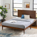 Queen Wood Platform Bed Frame with Adjustable Headboard Z52094