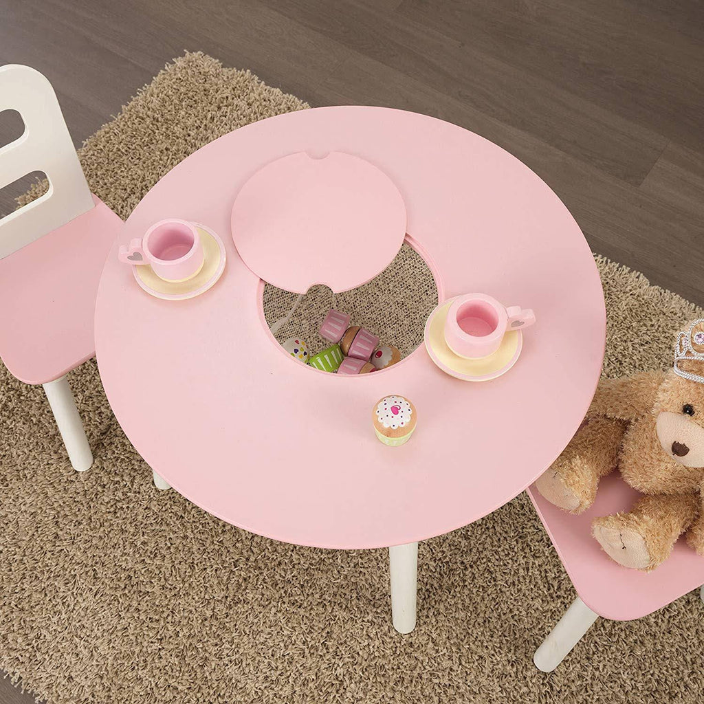 White Round Table and 2 Chair Set A35309