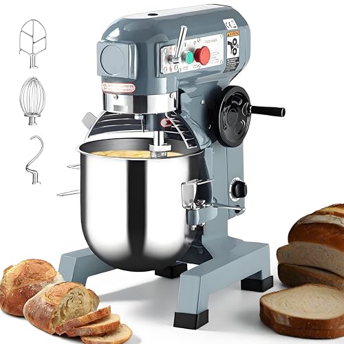 450W 10QT 3-Speed Stainless Steel Commercial Food Mixer V69764