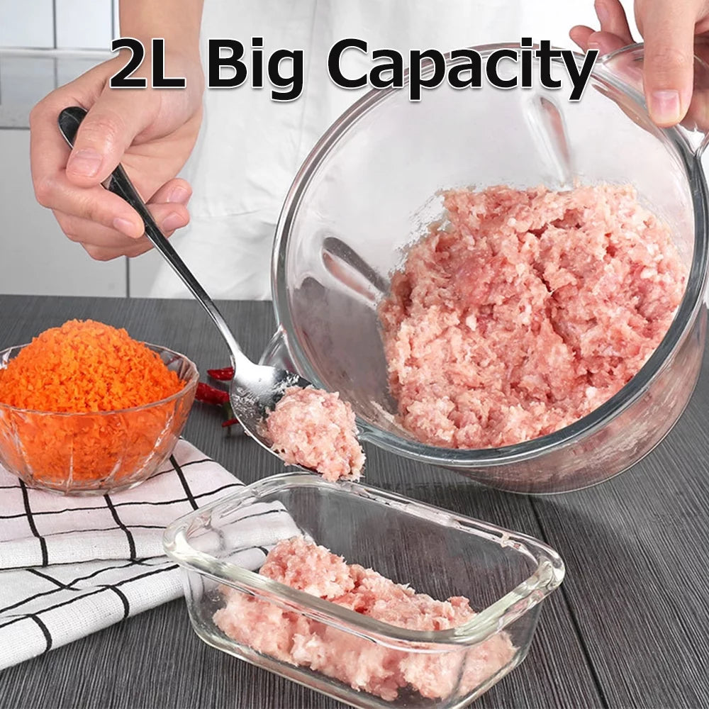 Electric Food Grinder 8cup Stainless Steel 2 Gears 250W D681