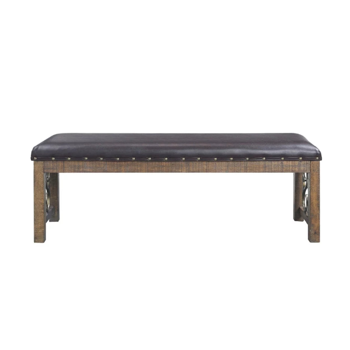 56 Inch Solid Wood Padded Bench H706