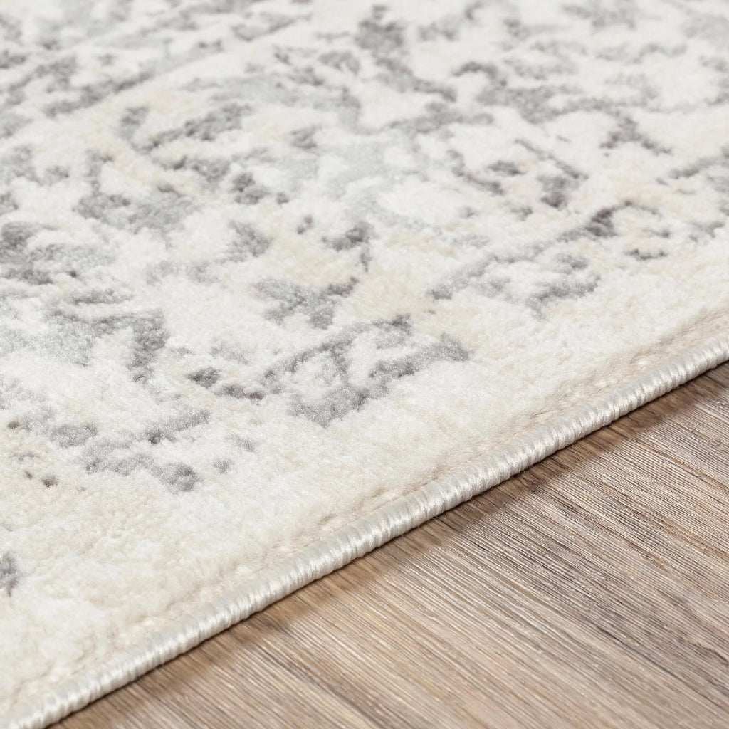 7x9 Gray Ivory Traditional Area Rug F760
