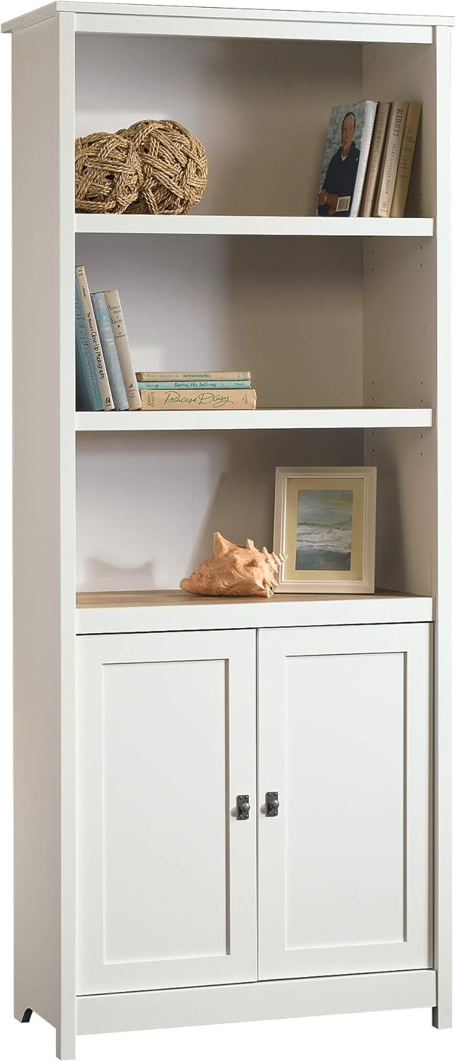 Soft White Library with Doors V3719