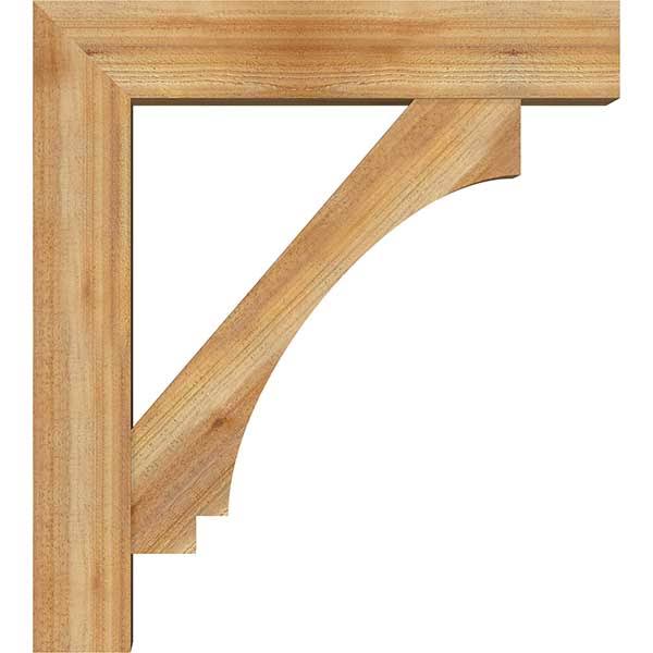 8x22W x 36x22D x 40x22H Imperial Block Rough Sawn Bracket w/ Offset Brace, Western Red Ceda Z89177