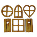 Wood Ornament Doll House Miniature Fairy Elf Door Dollhouse Garden Micro Landscape Wooden Craft Q36830