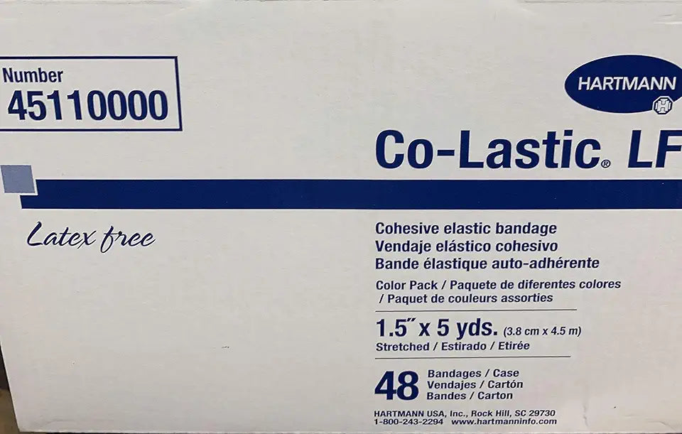Cohesive Elastic Bandage, Latex Free, 1-1/2 Width, 5 yd. Length, Pack of 48 F157807