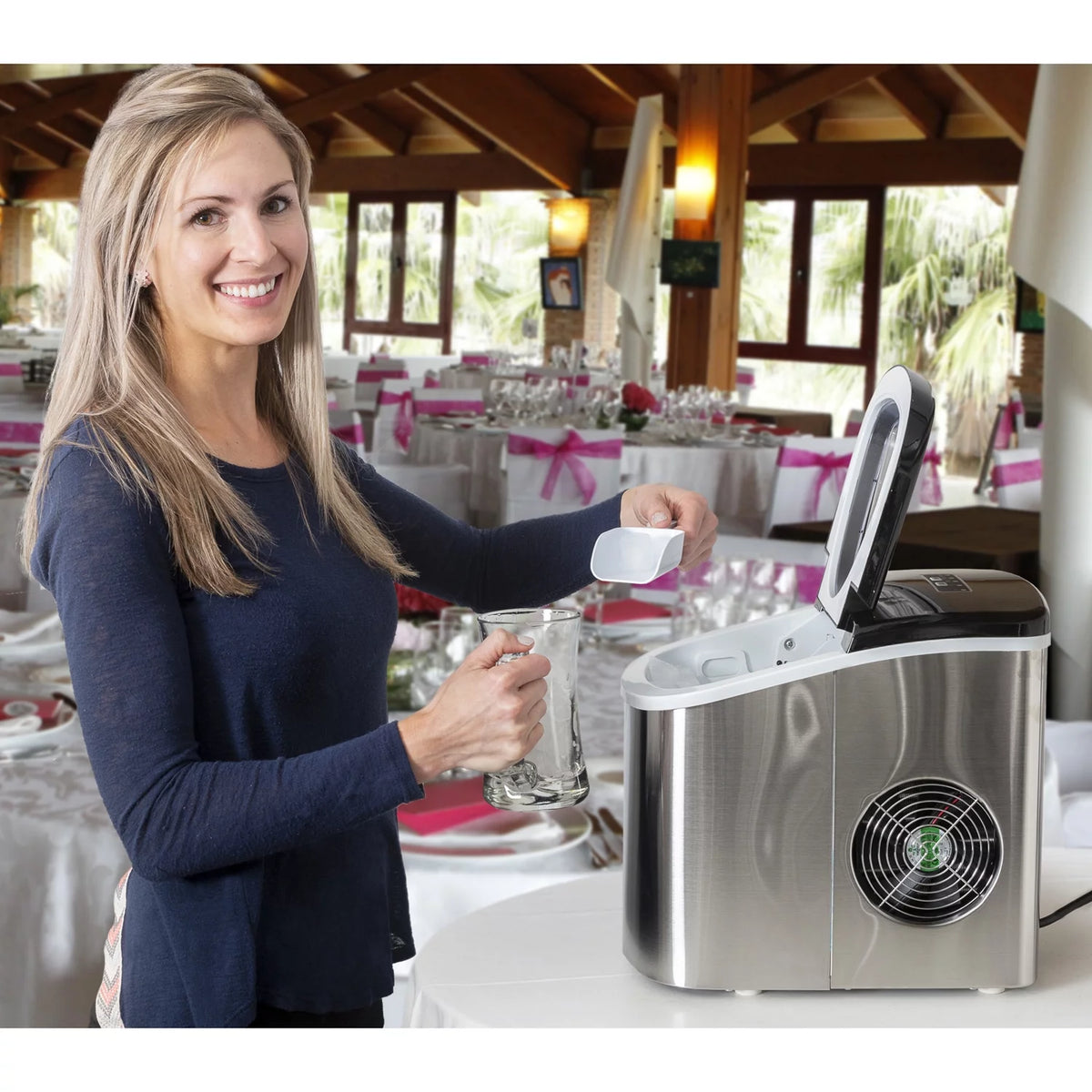 Stainless Steel Electric Top Load Ice Maker Z996654