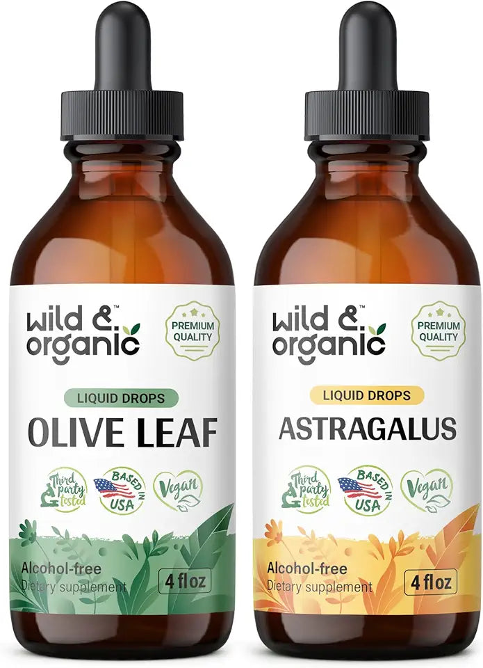 Olive Leaf Tincture 4 fl oz & Astragalus Tincture 4 fl oz Z242