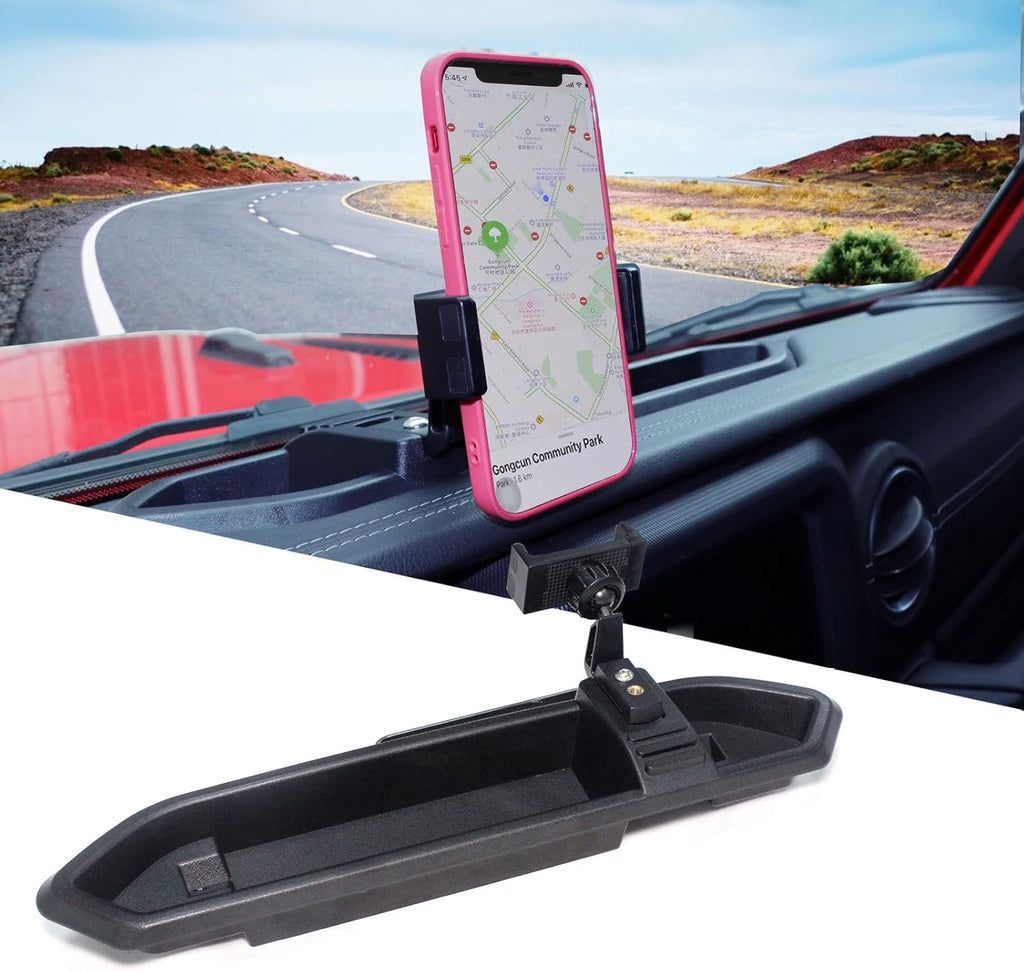 Black Dash Cell Phone Holder with Tray E446