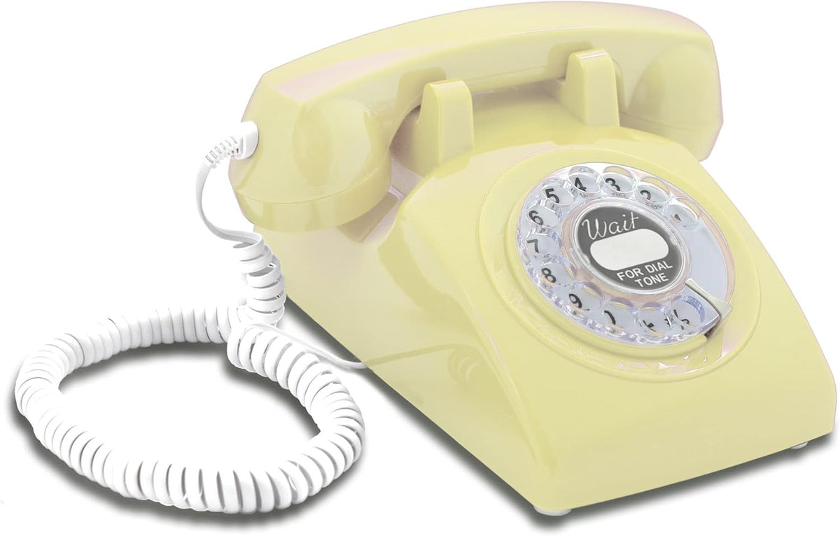 White Rotary Dial Telephone L6145