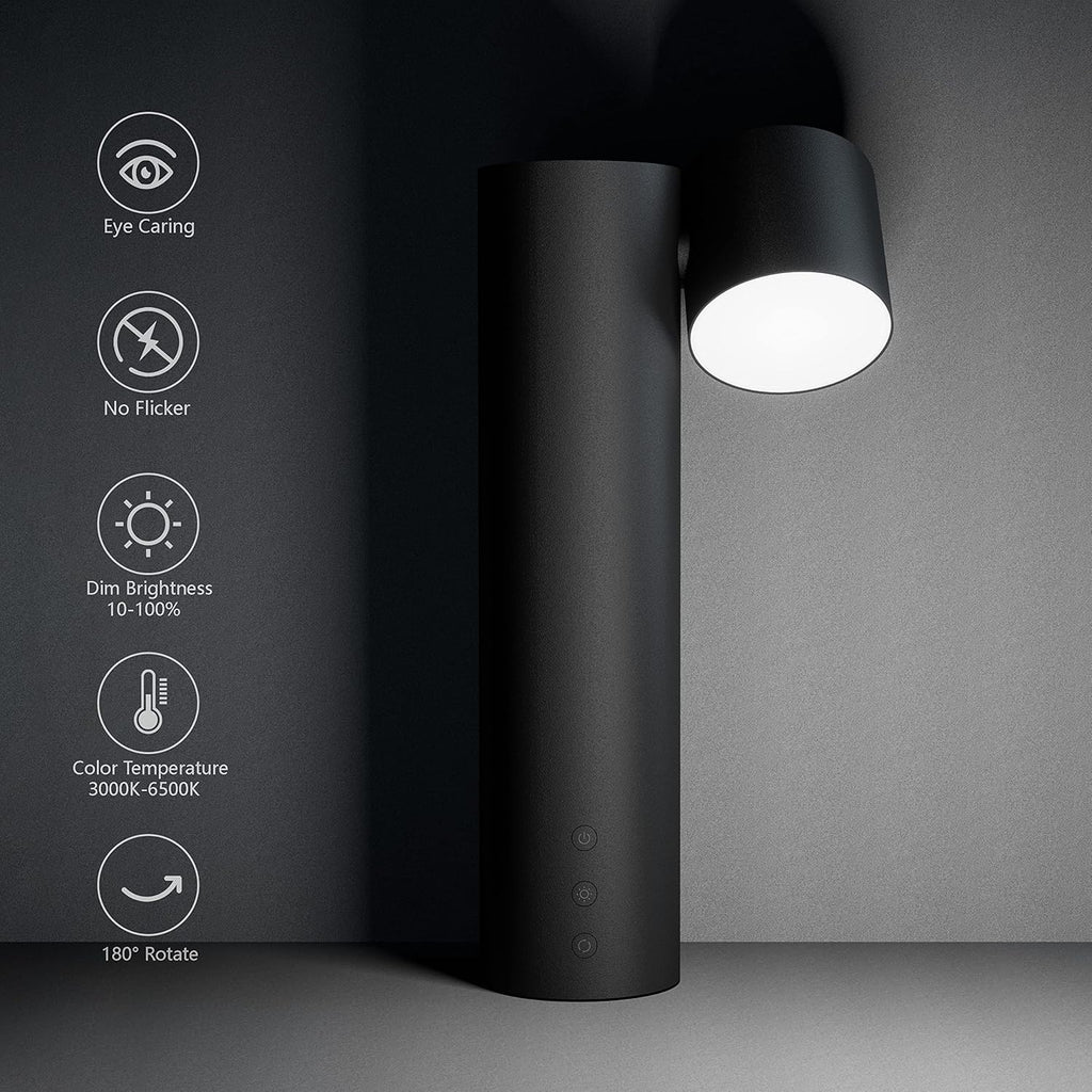 LED Desk Lamp, Dimmable, 180° Rotate, Touch Control USB Recharge B608621