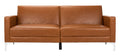 Cognac/Chrome Foldable Futon Bed J847