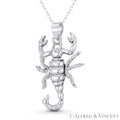 Oxidized .925 Sterling Silver Zodiac Sign Pendant Necklace Q128927