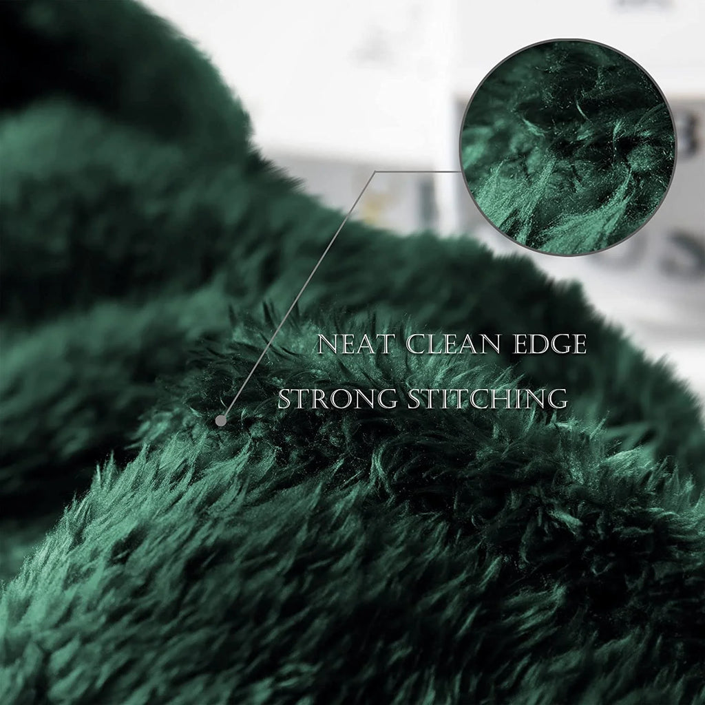 Twin Size Plush Fuzzy Fleece Bed Blanket D856850