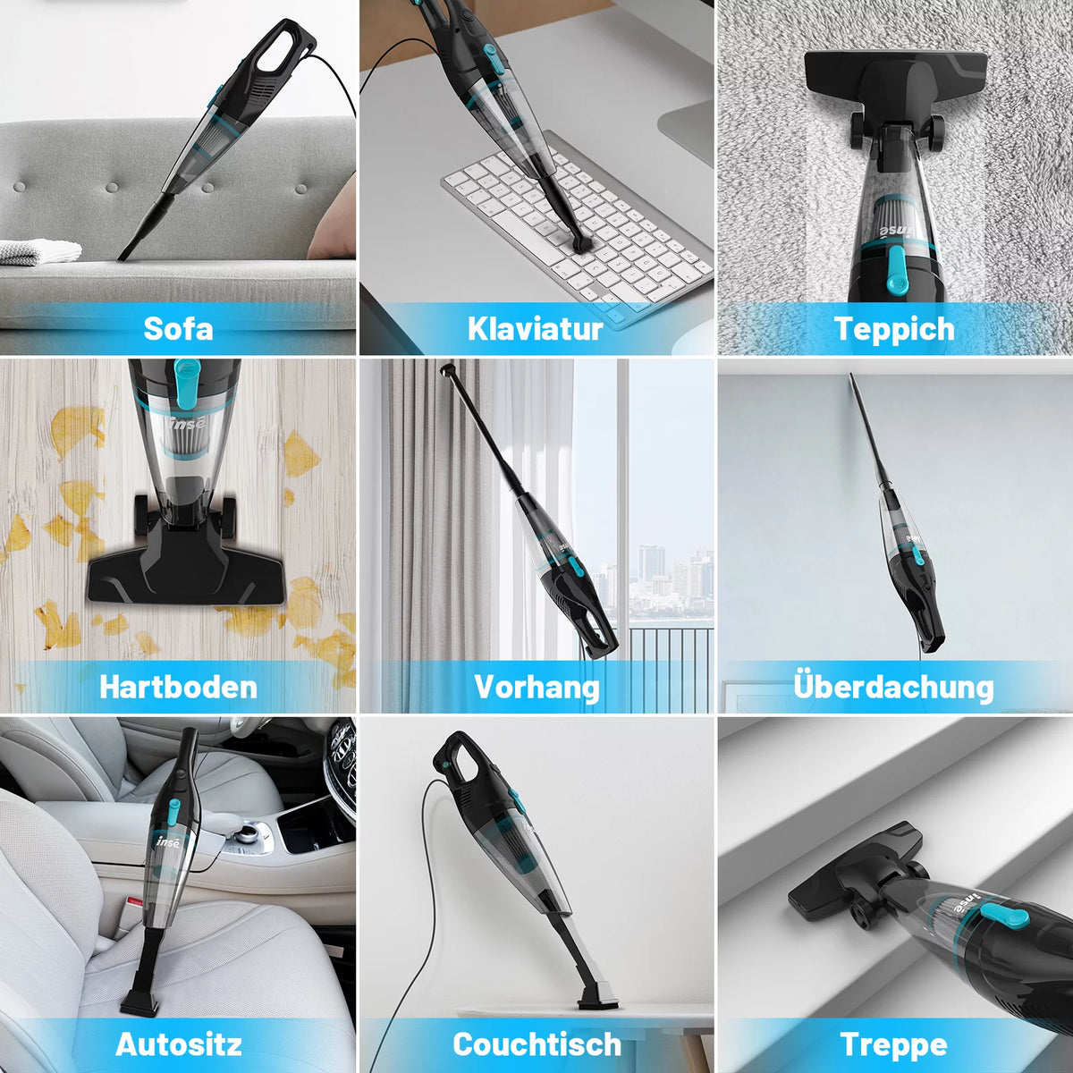 Corded 2 in 1 Bagless Lightweight Stick Vacuum Cleaner C3671