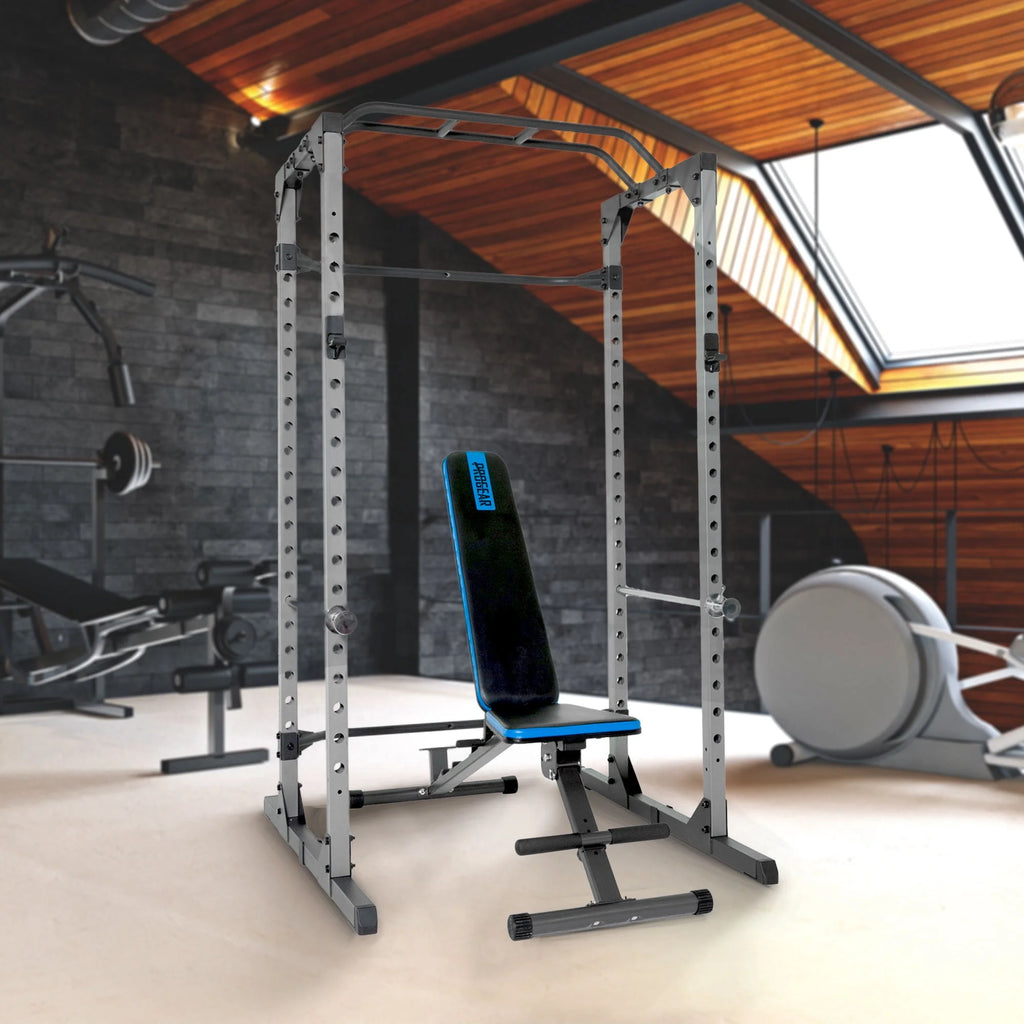Squat Rack Power Cage with J-Hooks, 800lb Weight Capacity L883318
