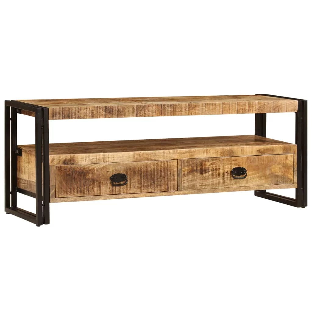 TV Cabinet with 2 Drawers Solid Mango Wood Z2370