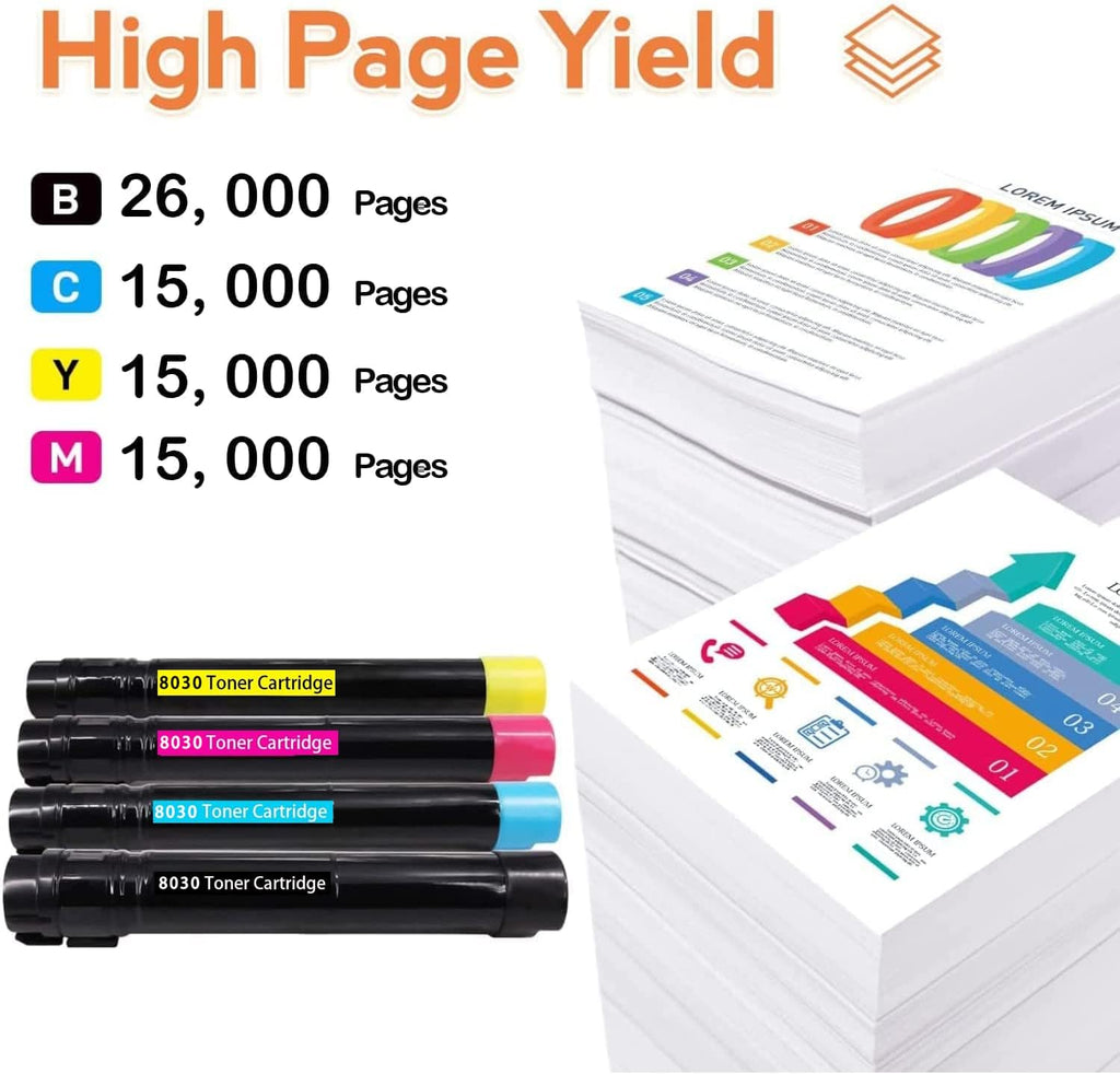 Compatible Toner Cartridge for Xerox AltaLink Printer (1 Black 1 Cyan 1 Magenta 1 Yellow) D38534