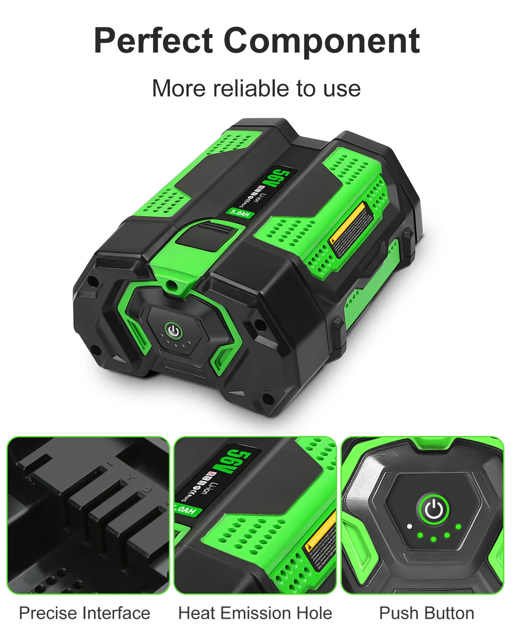 56V 5.0Ah Lithium Battery with Fuel Gauge W358790