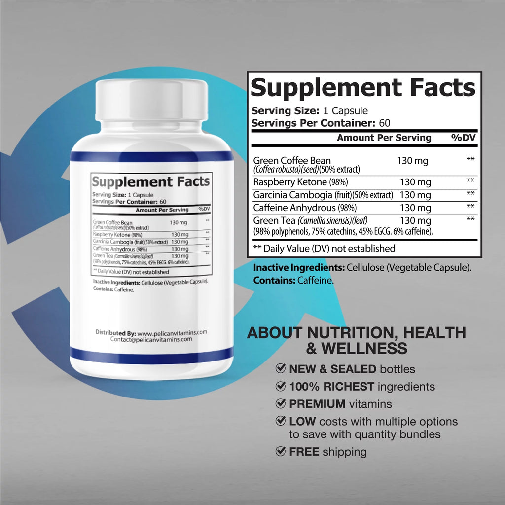 60 Capsules Weight Loss Fat Burner Metabolism R6744