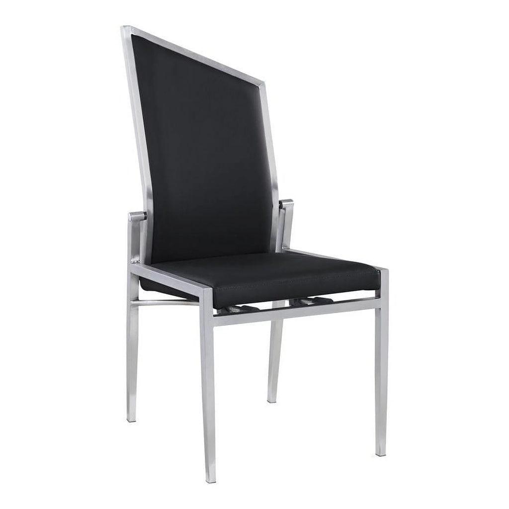 Black Brushed Side Chairs Set of 2 T887