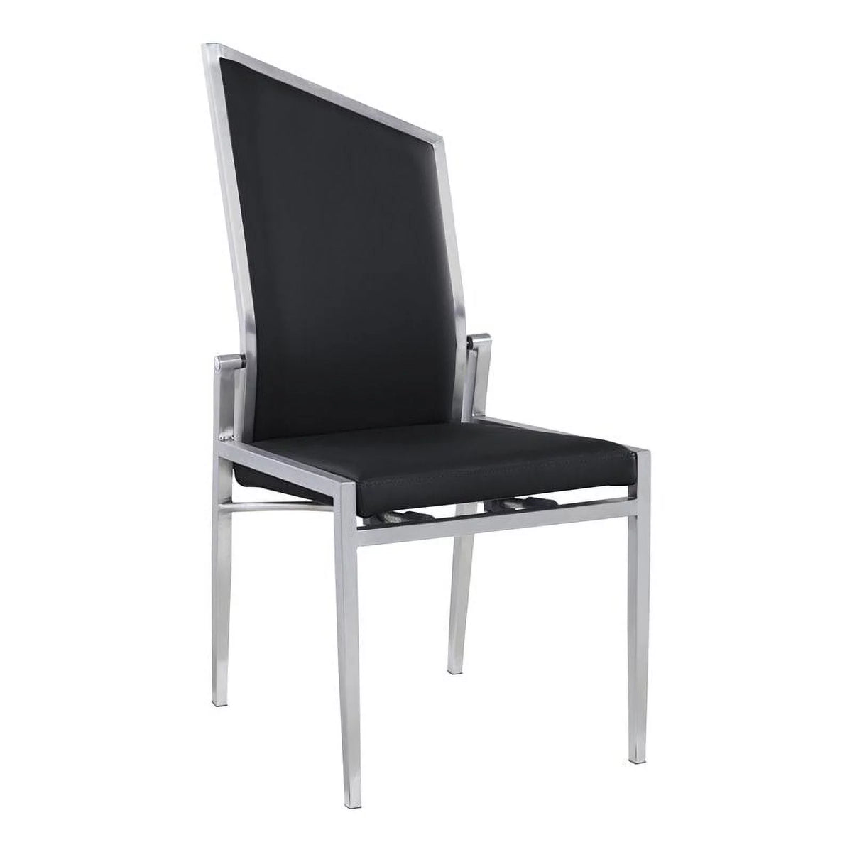 Black Brushed Side Chairs Set of 2 T887