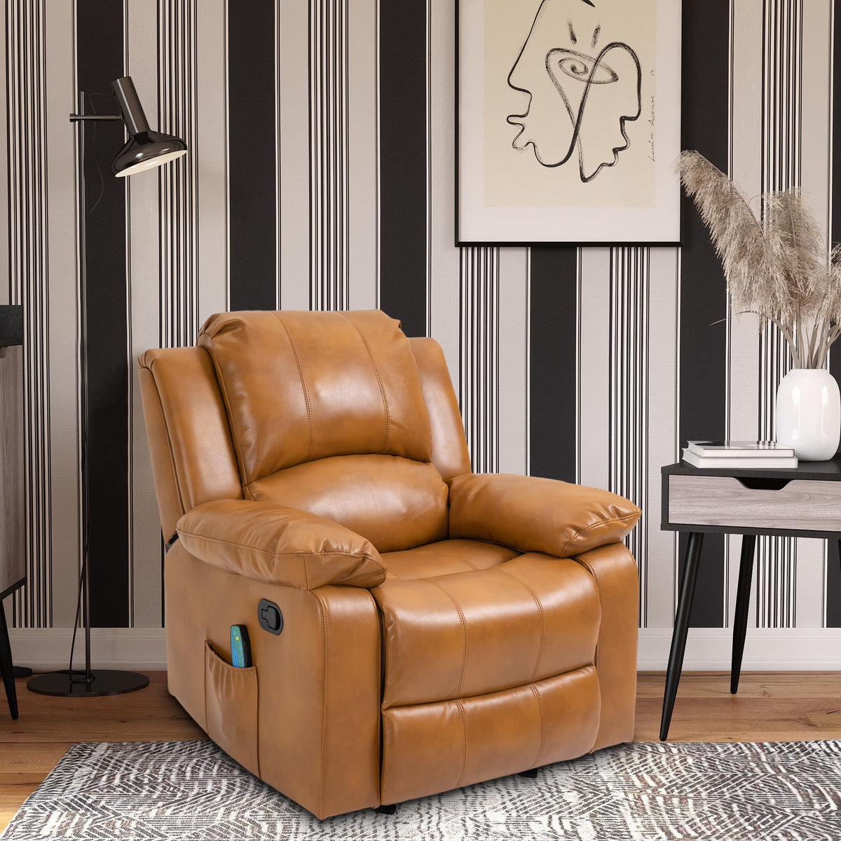 Faux Leather Power Lift Recliner Chair with Remote Control H14710