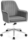 Blue Velvet Tufted Swivel Desk Chair E971703