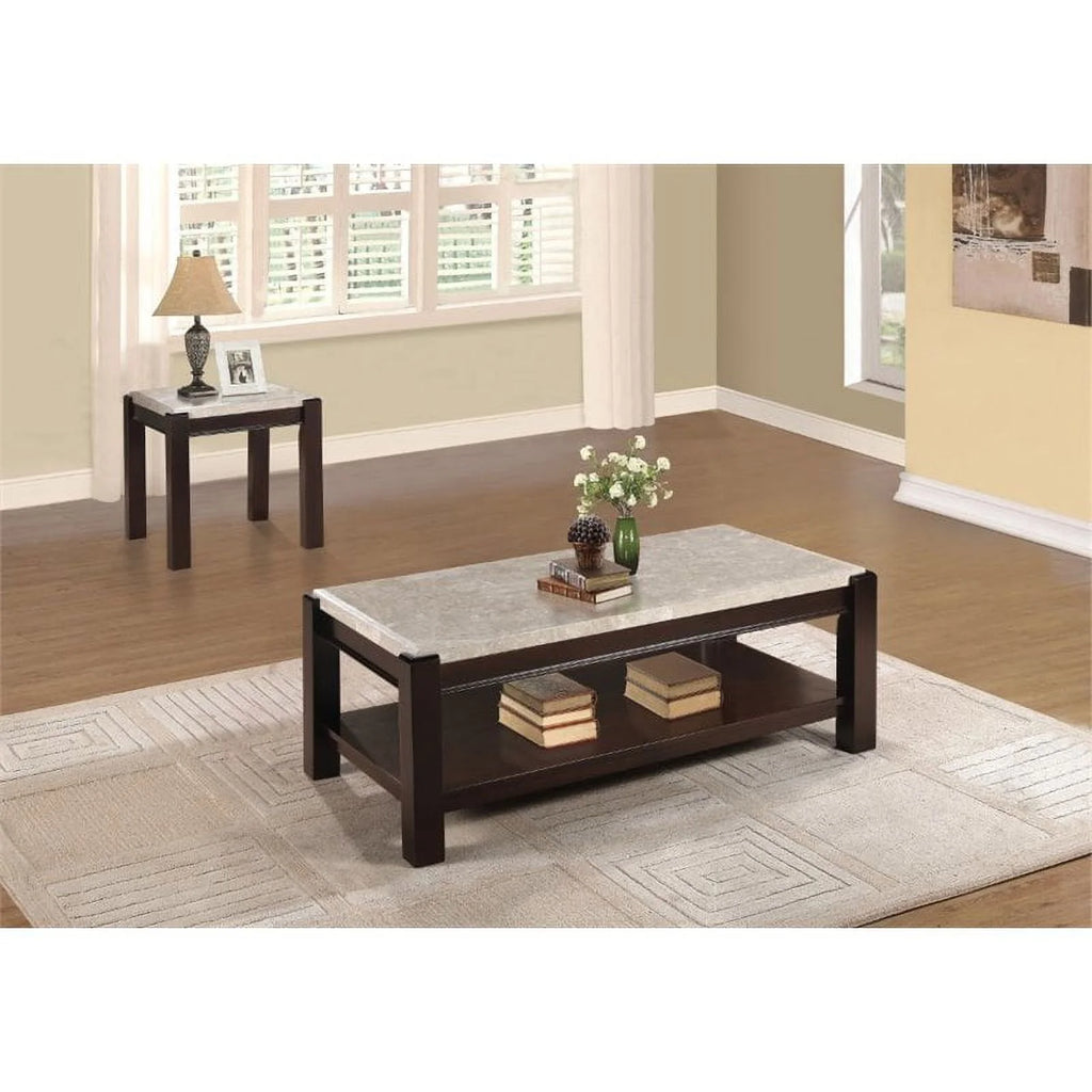 Cherry Marble Top Cocktail Table A70844