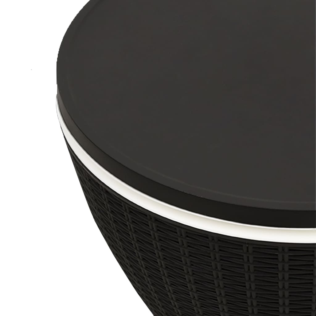 3-in-1 Ice Cooler Table Black Polypropylene E41532