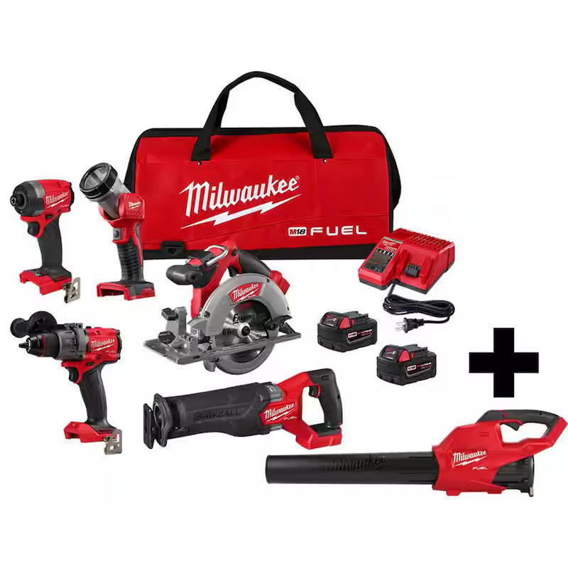 18-Volt Lithium-Ion Brushless Cordless Combo Kit (5-Tool) with Handheld Blower R172124