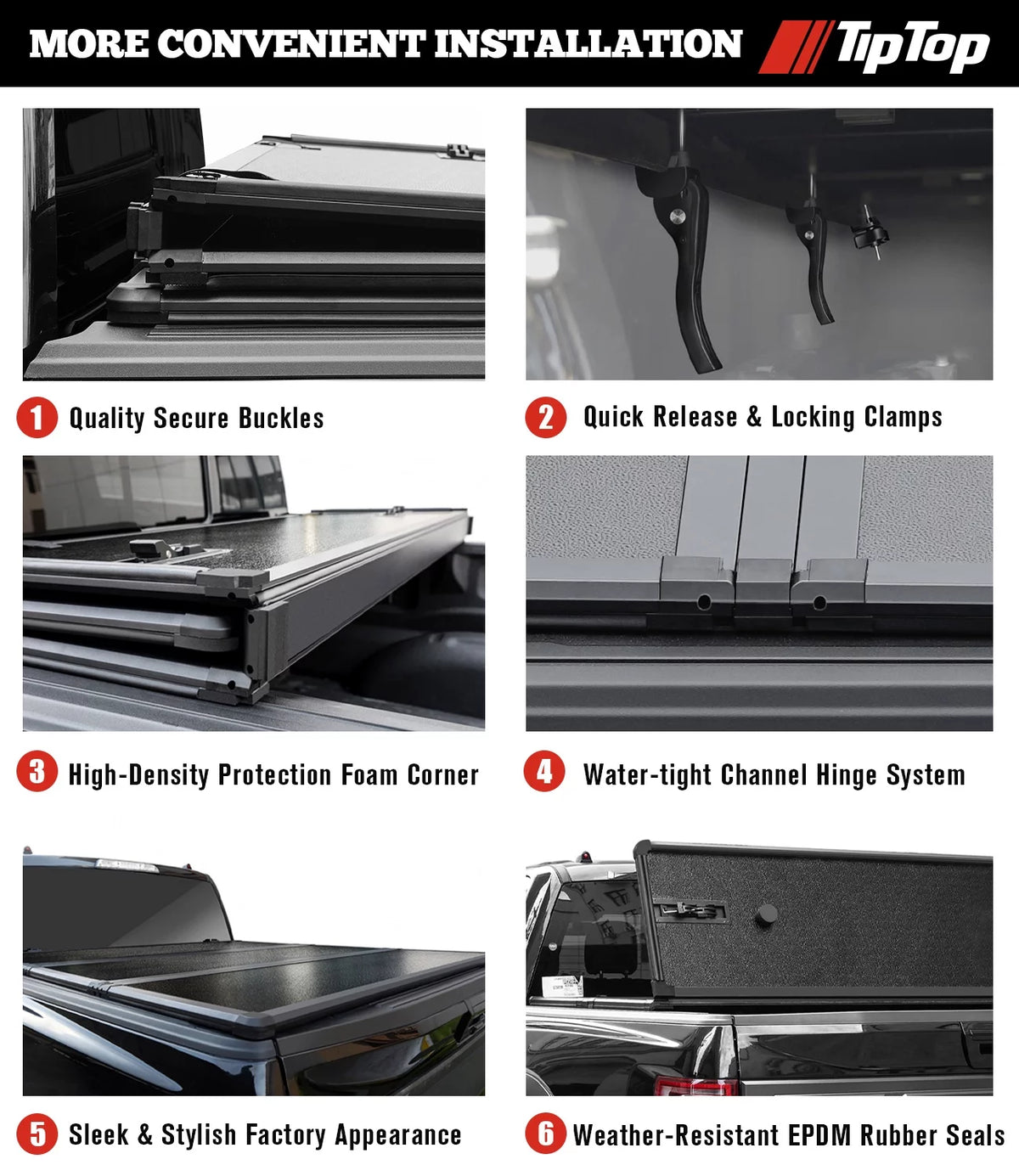 Tri-Fold Hard Tonneau Cover 6.9ft Bed N328