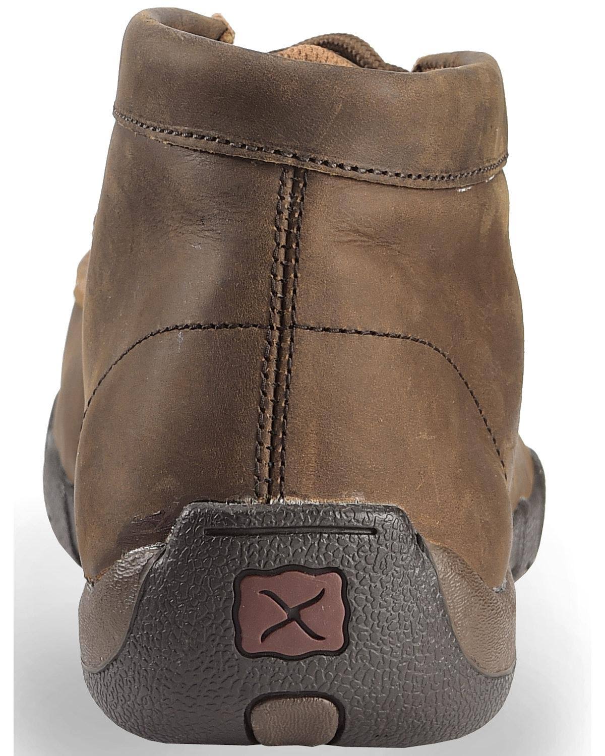 Distressed Saddle Leather Safety Toe Driving Moc E699673