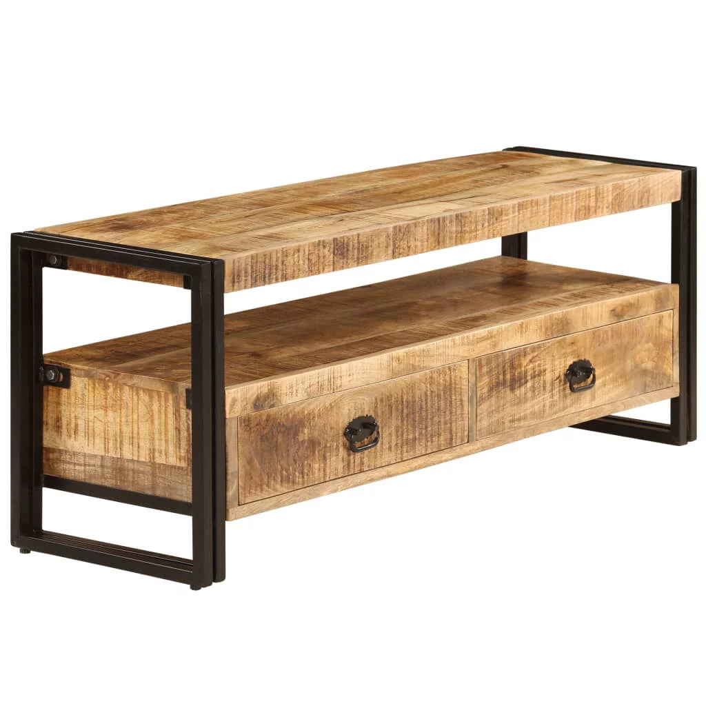 TV Cabinet with 2 Drawers Solid Mango Wood Z2370