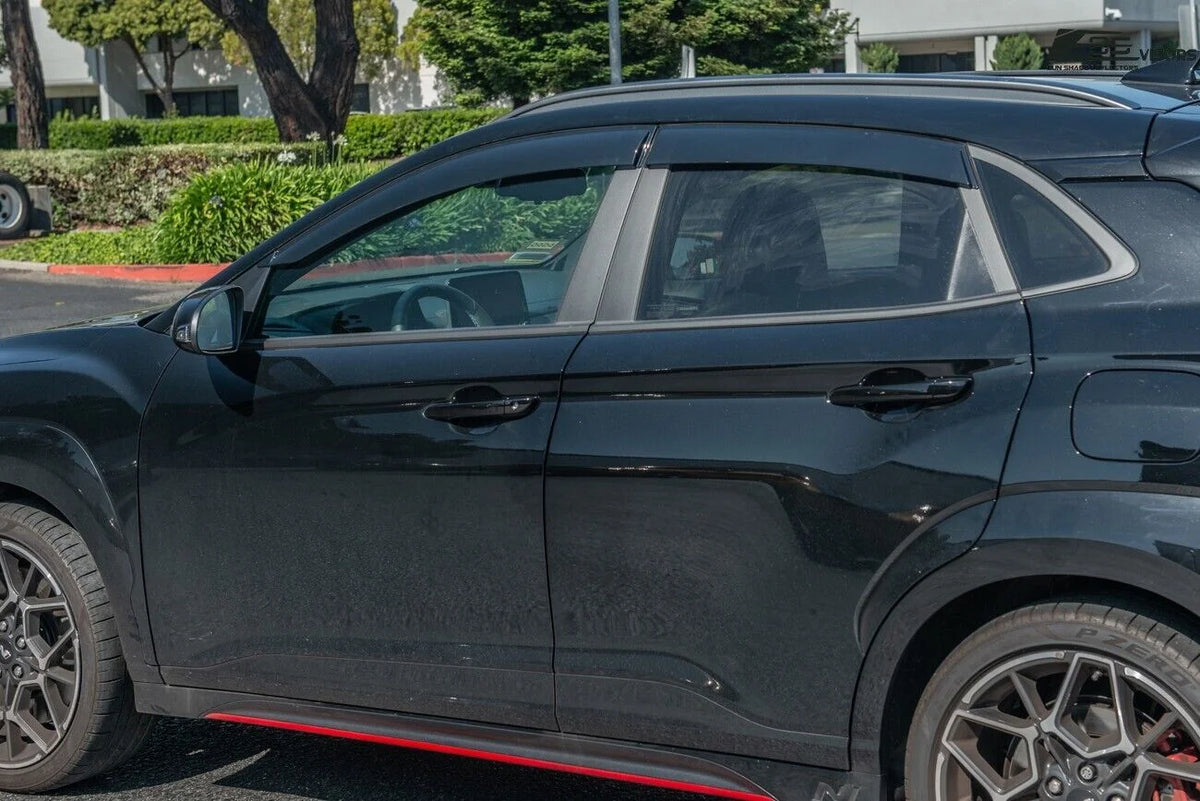 Smoke Tinted Tape-On Side Window Deflectors Rain Guard W3428