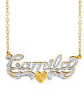 Beaded Rhodium Name Necklace A9997