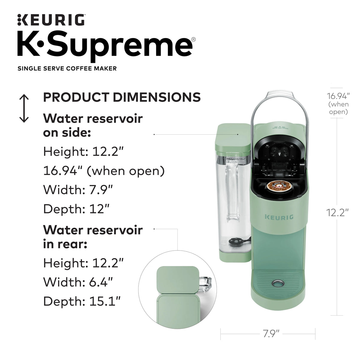 Single-Serve K-Cup Pod Coffee Maker, Black Q22530