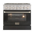 36 in. Propane Gas Range with Black Door L5972