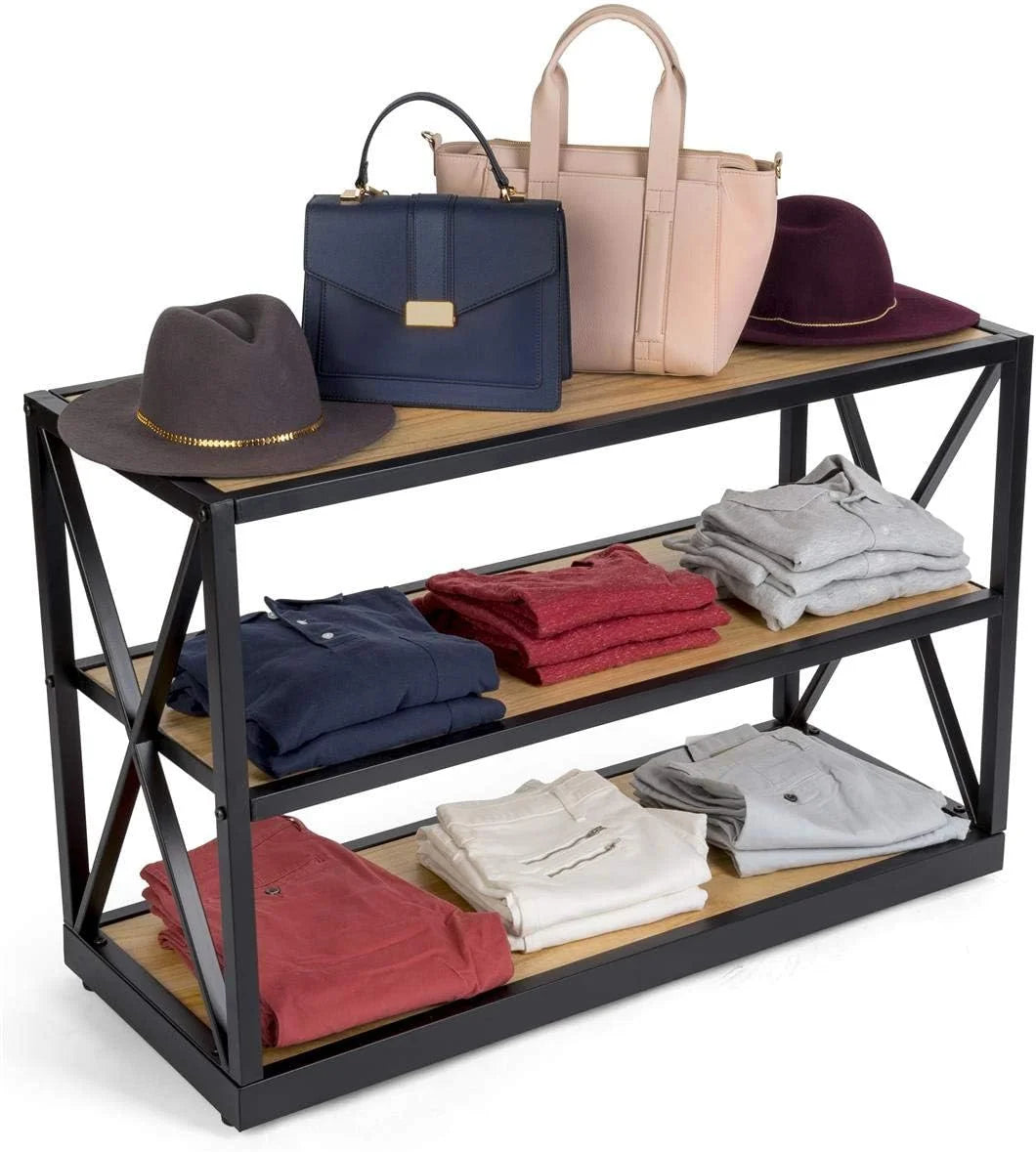 Industrial 3-Shelf Solid Pine Unit C90565