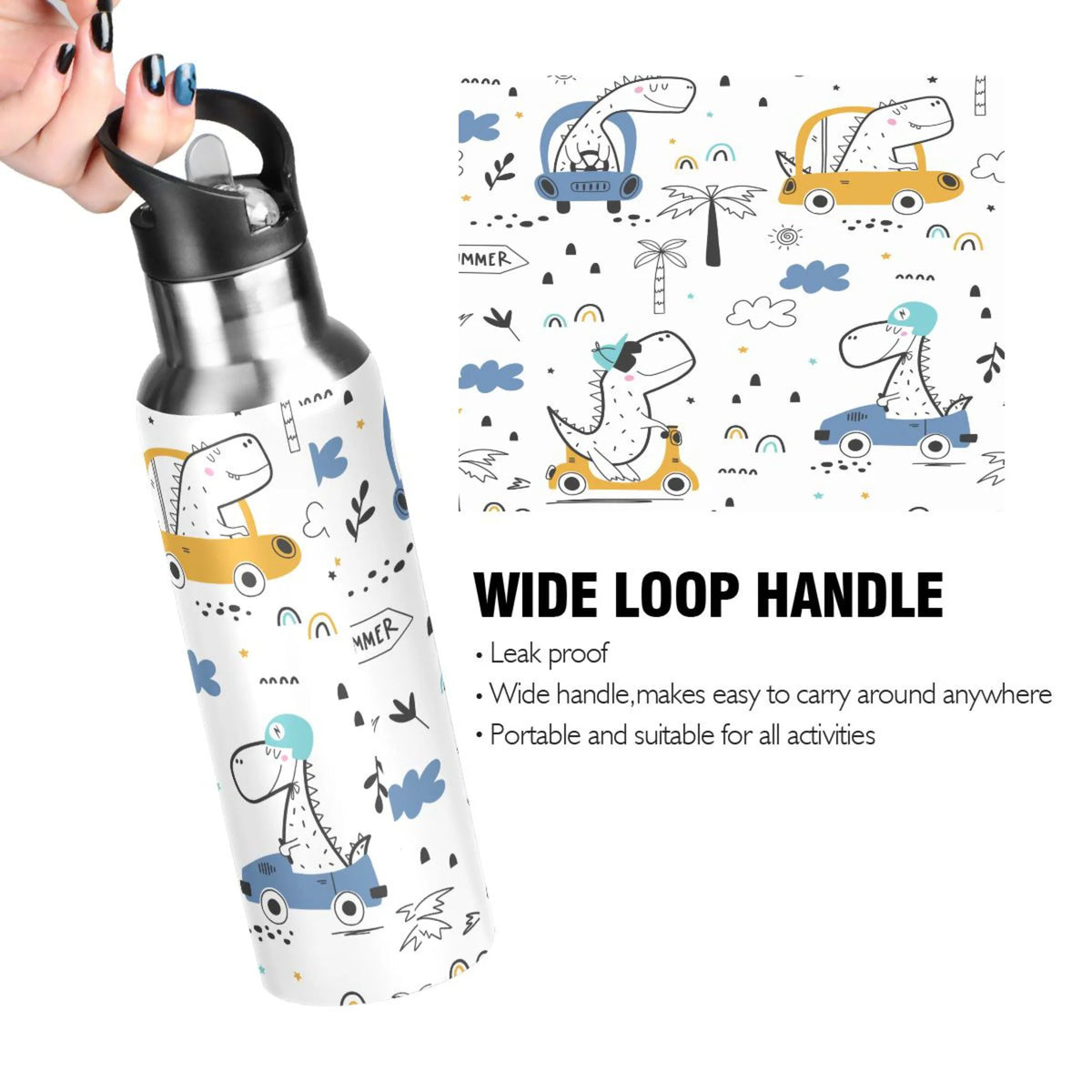 Stainless Steel Insulated Water Bottle with Straw Lid Z37645