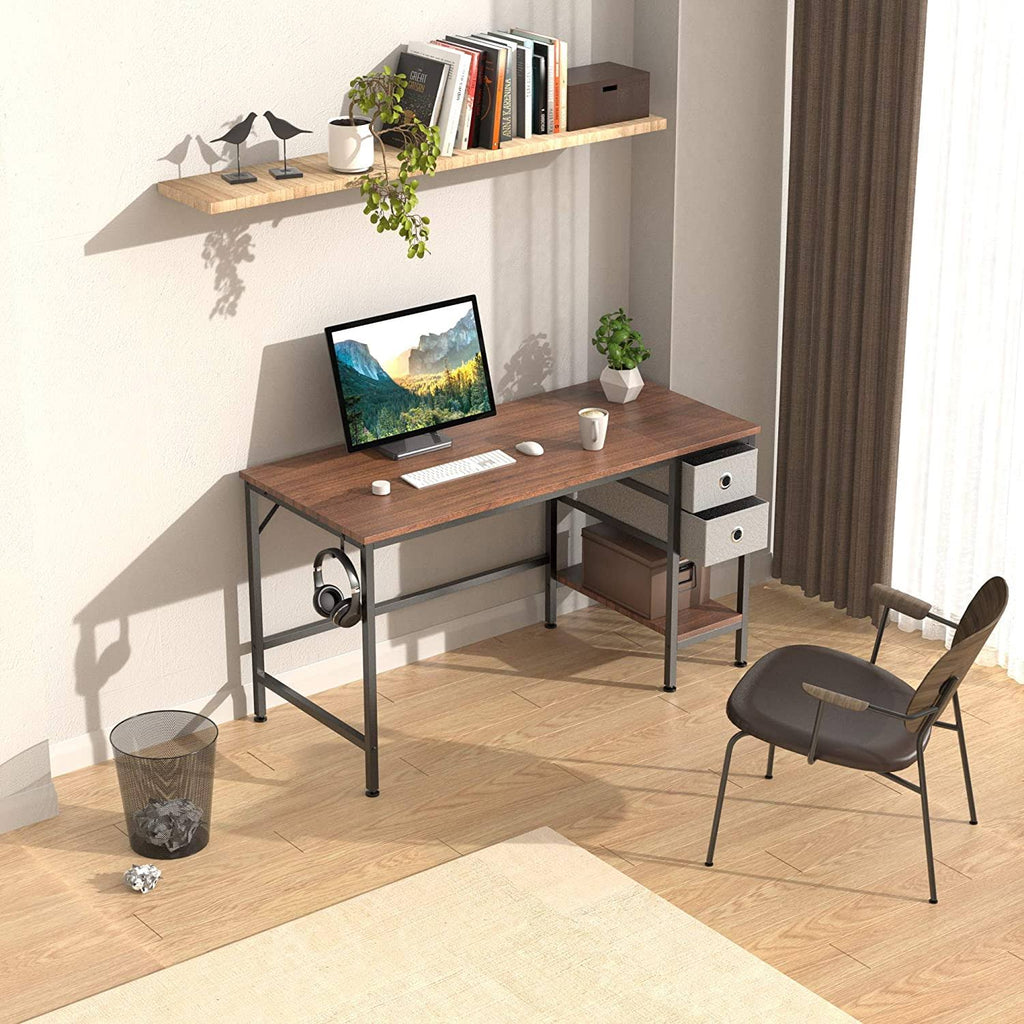47x22 Desk with Drawers and Storage Shelves Q975