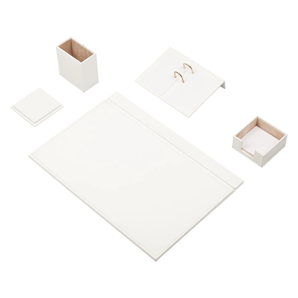 Leather 5 Pc Desk Organizer Set N55189