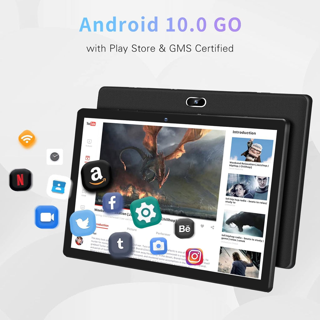 Black 10.1" 2GB RAM 32GB Storage Tablet Pack of 2 A78542