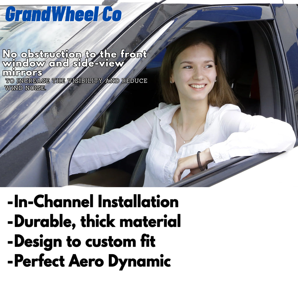 4 pcs Smoke Tinted In-channel Side Window Vent Visor Deflectors Rain Guards D304824
