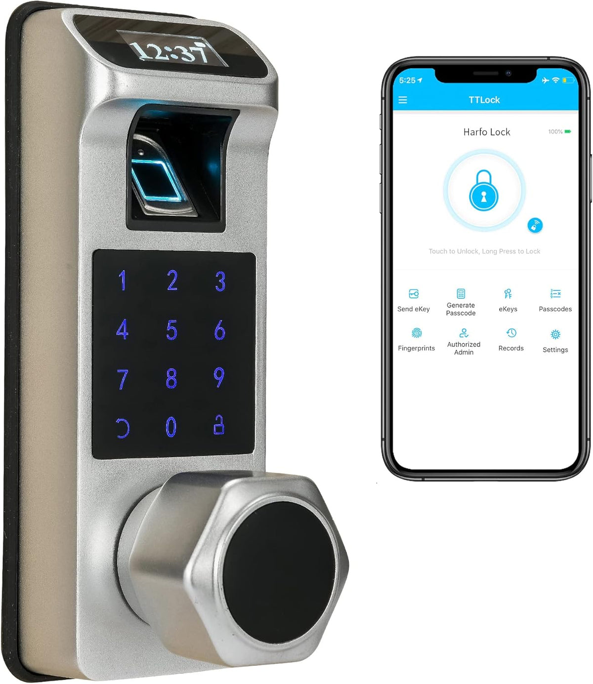 Aged Bronze Touchscreen Keyless Door Lock S587984