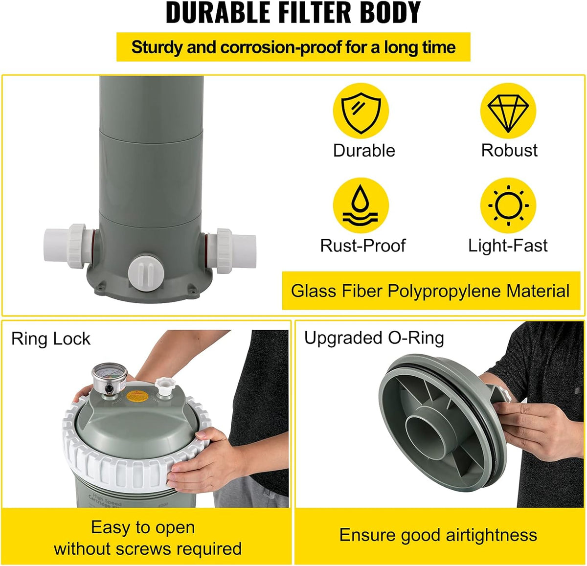 194Sq. Ft Polyester Cartridge Pool Filter System S201410