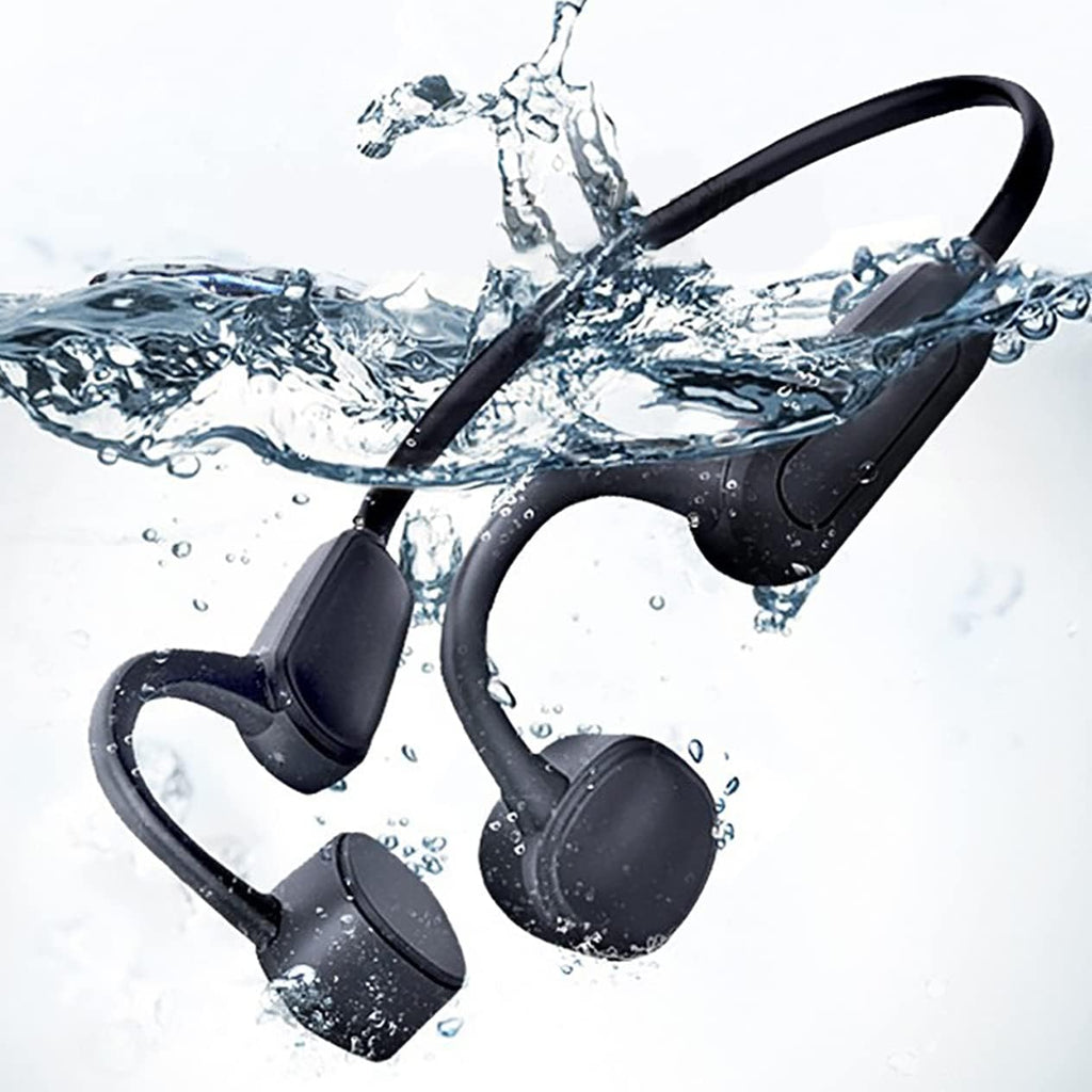 Bone Conduction Headphones Waterproof MP3 Player Open-Ear Wireless Bluetooth Sport Earbuds IPX8 8GB Blue P45924